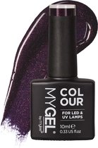 Mylee Gel Nagellak 10ml [Deep purple ] UV/LED Gellak Nail Art Manicure Pedicure, Professioneel & Thuisgebruik [Fine Glitters Range] - Langdurig en gemakkelijk aan te brengen