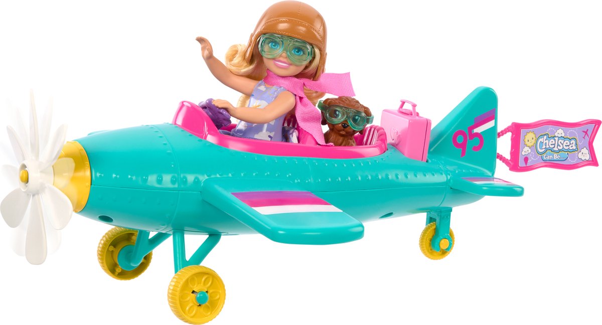 Bol.com Barbie Chelsea Beroepenpop Speelset - Piloot - Met barniepop en vliegtuig aanbieding