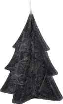 Home Society - Bougie sapin de Noël - 8,5 cm de haut - Zwart - Boîte 12 pièces.