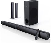 Barre de son avec caisson de basses - Barre de son amovible pour TV - Bluetooth - AUX - Télécommande - Zwart