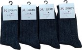 Sukats® Alpaca Sokken - Wollen Sokken - Warme Sokken - 4 Paar - Maat 35-38 - Navy Blue