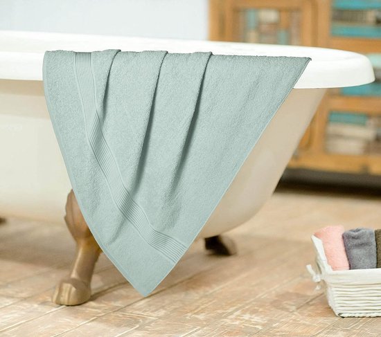 Lot de 2 serviettes de bain extra larges en coton 100 x 150 cm, grandes  serviettes de... | bol.com