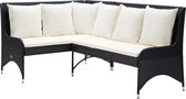 vidaXL Hoekbank - Tuinbank - Tuinhoekbanken 2 st poly rattan zwart - Buitendining - Patio Furniture - Garden Furniture