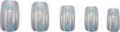 Boozyshop ® Nepnagels Metallic Pearlescent - Plaknagels - 24 Stuks - Kunstnagels - Press On Nails - Manicure - Nail Art - Plaknagels met Lijm - French Nails