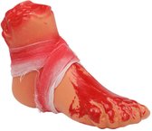 Halloween/horror nep afgehakte lichaamsdelen - bebloede voet - 13 x 19 cm - decoraties