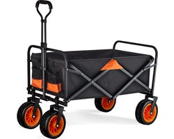 Chariot Bolder - 8 pouces - Pliable - Chariot à main - Chariot de transport - Chariot à outils - Avec poignée réglable - Capacité de charge 150 kg - Capacité 150 L - Zwart