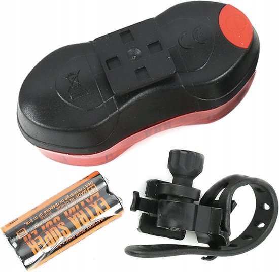 ProX Fiets Achterlicht Rood - 2 LEDs - Fietsverlichting + Batterijen — afbeelding 2