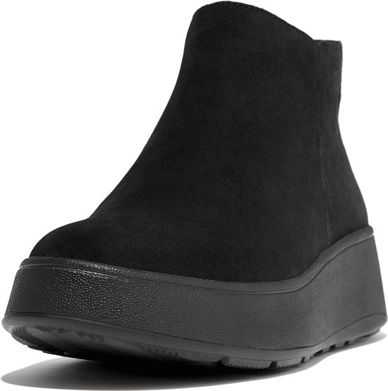 FitFlop F - Bottes pour femmes Zip à plateforme en daim Mode NOIR - Taille 40