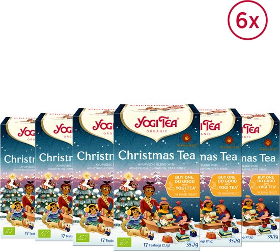 Yogi Tea Christmas Tea - Thé de Noël - Value pack 6 packs de 17 sachets de  thé - Thé