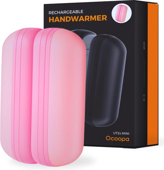 Chauffe-mains rechargeables, lot de 2, chauffe-mains électriques magnétiques 6000 mAh, USB, parfaits pour la pêche, le golf et le camping, orange. | Leroy Merlin