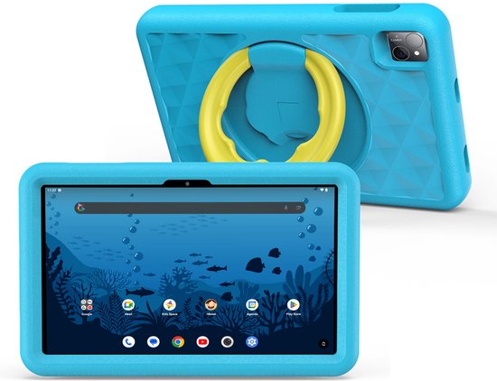 LEROYS Kindertablet Tab 10 Pro - 10.1 Inch - 128 GB Opslag - 12 GB RAM - Grootste opslag en RAM - Kindertablet vanaf 3 jaar - Ook voor volwassenen - Tablet