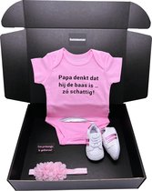 Cadeau de maternité - papa se prend pour le patron avec une barboteuse - peut également être envoyé directement comme cadeau - livraison gratuite