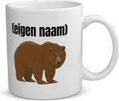 Akyol - grote beer met eigen naam koffiemok - theemok - Beer - beren liefhebbers - mok met eigen naam - iemand die houdt van beren - verjaardag - cadeau - kado - 350 ML inhoud