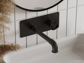 Shower & Design Mechanische mengkraan voor inbouw - Matzwart - KAZANKA L 25 cm x H 10 cm x D 25 cm
