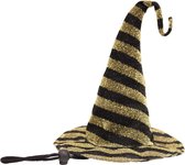 Croci chapeau de sorcière tricky noir / paillettes dorées 25 cm - petit chien - chat