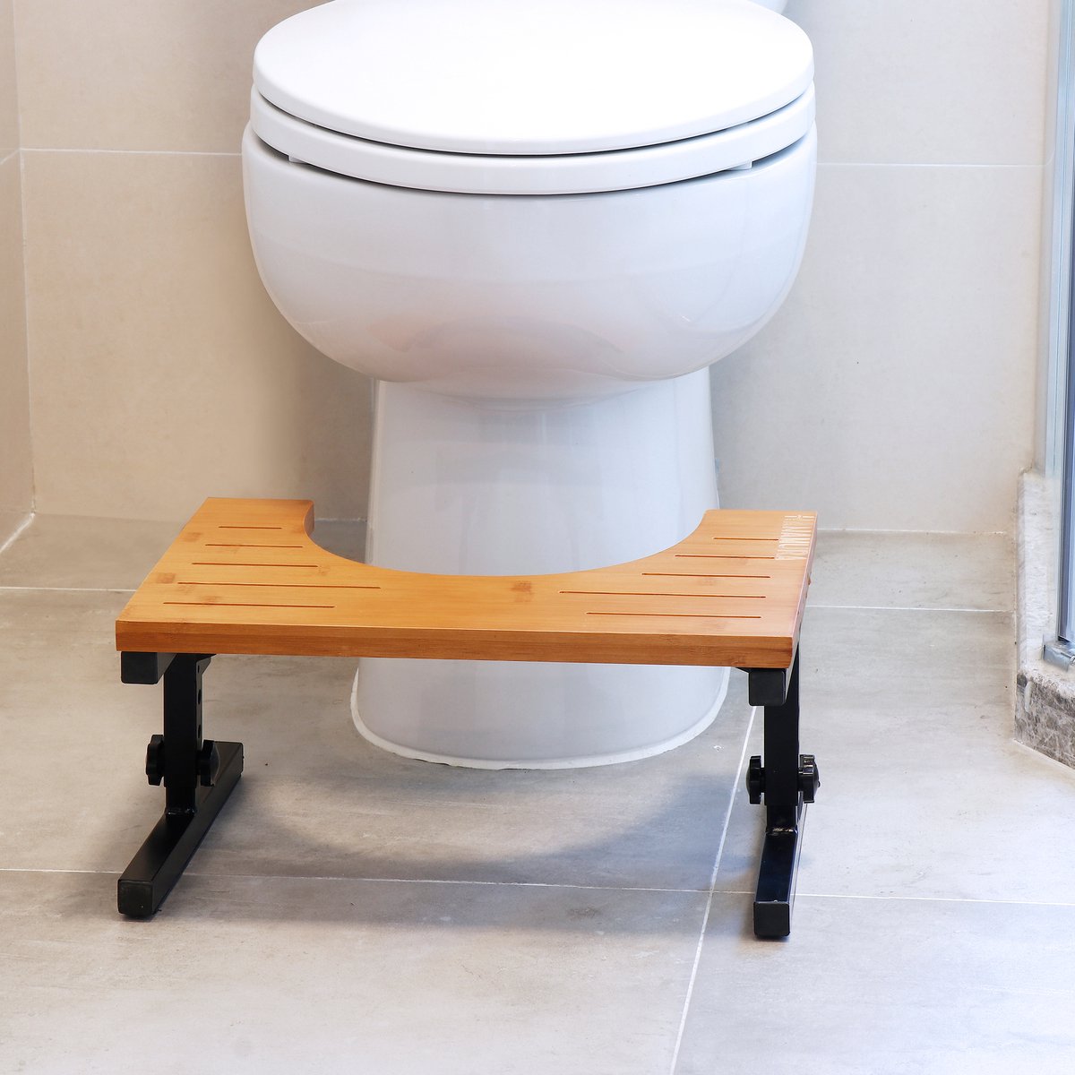 Tabouret de toilette - Pliable - Ajustable - Pot squaty - Tabouret -  Adultes - Enfants