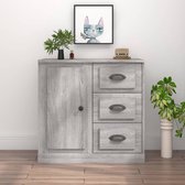 The Living Store Dressoir - Bijzetkast - 70 x 35.5 x 67.5 cm - Grijs Sonoma Eiken