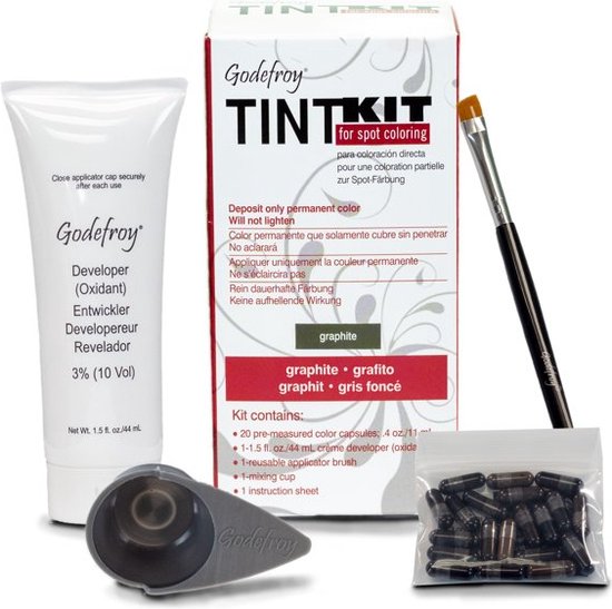 Foto: Godefroy professional eyebrow tint kit graphite 20 toepassingen 