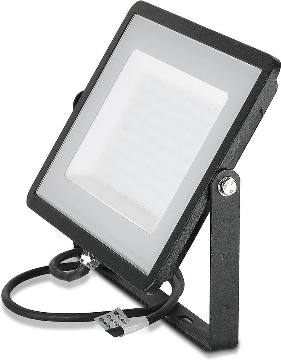 V-TAC - LED Bouwlamp - 100W - 3000K - 8200lm - IP65 - Zwart