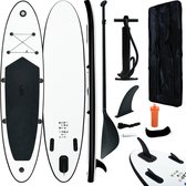 The Living Store SUP Board 330 cm - PVC - EVA - 330 x 72 x 10 cm - 1 volwassene - 80 kg - 12 psi - zwart/wit