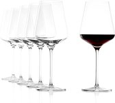rode wijnglazen Quatrophil 644 ml | rode wijnglazen set van 6 | edele kristalglas I wijnglazen vaatwasmachinebestendig I uitstekende kwaliteit