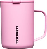 Corkcicle Mug 475ml-Sun Soaked Pink- Koffiebeker-Koffiemok to go- Thermosbeker-RVS& driewandig Koffie Beker