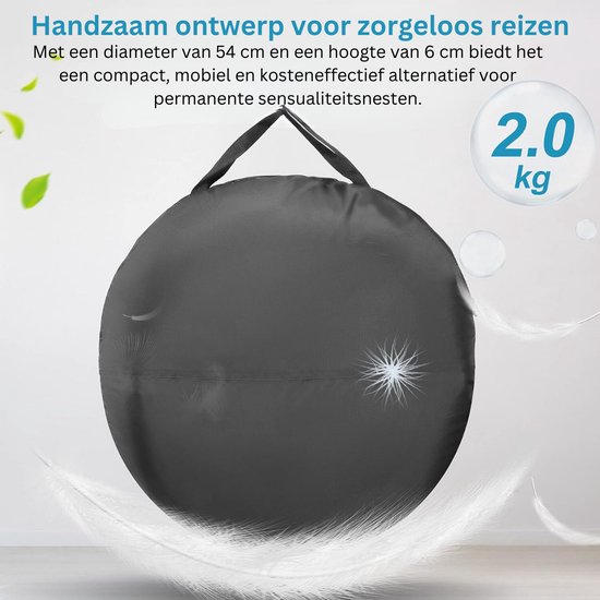 Kindertent Cabine - Draagbare Sensorische Verduisteringstent 90 Cm Voor Binnen En Buiten, Opklapbaar Met Draagtas, Ideaal Voor Autisme En Rustmomenten
