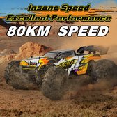 4wd Afstandsbediening Auto 80 Km/h Super Hogesnelheidsradio 4X4 Offroad Super Snel Drift Racing Rc