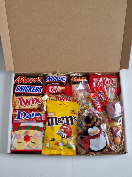 Snack Snoep Pakket Box - brievenbus cadeau - brievenbusdoos - Kerstcadeau -  chocolade... | bol