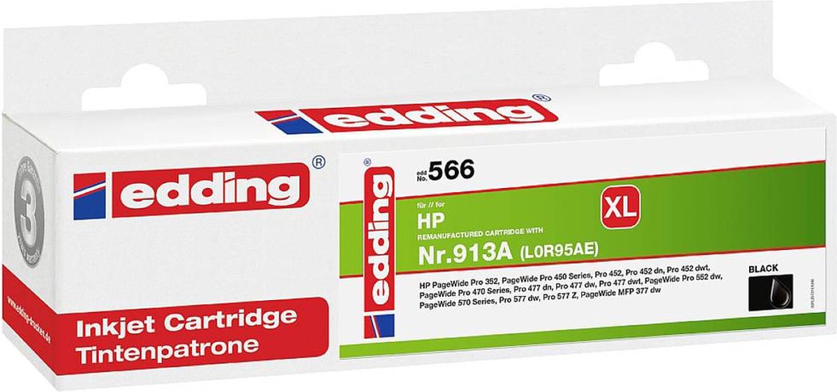 Edding EDD-566 inktcartridge 1 stuk(s) Compatibel Zwart