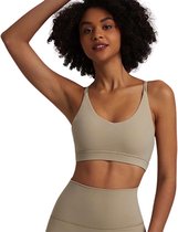 Naadloos Bustier Beige met Verwijderbare Cups - Sport BH - Sportbeha - Sport Dames Top - Comfortabele en Stijlvolle Ondersteuning - Beige - Size- S