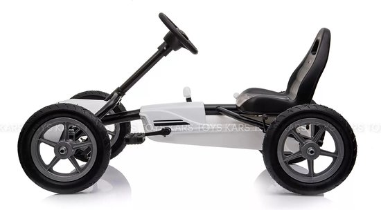 Kars Toys - Hypermotion Skelter - Wit - Kinder Skelter - Outdoor Speelgoed voor Kinderen - Pedal Go Kart - Trapauto - Geschikt voor Leeftijd 4-7 jaar - Duurzaam Metalen Frame - Robuuste Spaakwielen - Ideaal voor Buitenplezier - Kars Toys