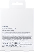 Samsung Portable T7 - Externe SSD - USB C 3.2 - Inclusief USB C en USB A kabel - Geschikt voor iPhone 15 - 2 TB - Rood