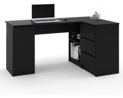 AZ Home Hoekbureau Greg Rechts Zwart Bureau Computer Desk