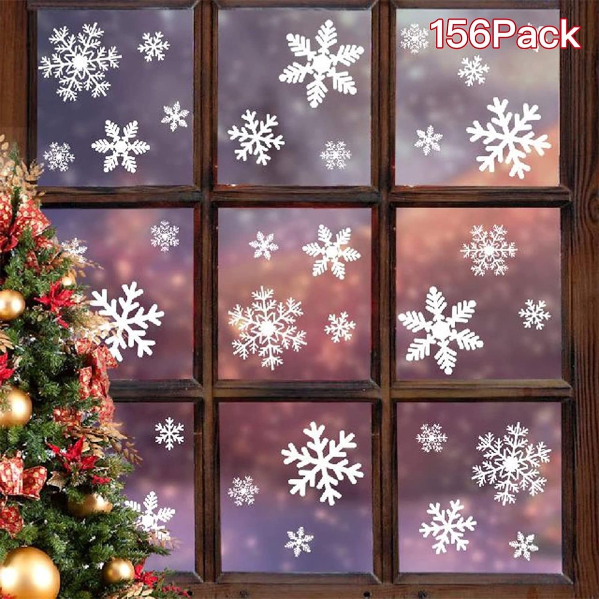 Sharplace Couverture de Neige de Noël réutilisable de Tapis de Rouleau de  Neige Artificielle pour la fenêtre extérieure d'intérieur
