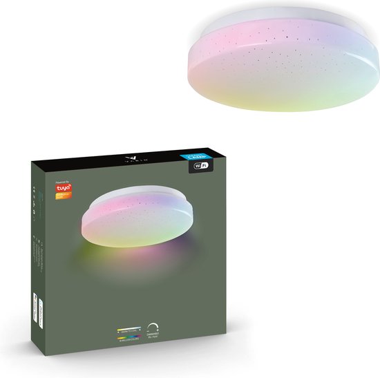 Varin® Slimme Plafondlamp LED - Ø 21cm - Tuya Smart app - WiFi - Google  Home - Amazon... | bol.com