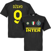 Inter Dzeko 9 Team T-Shirt - Zwart - 5XL