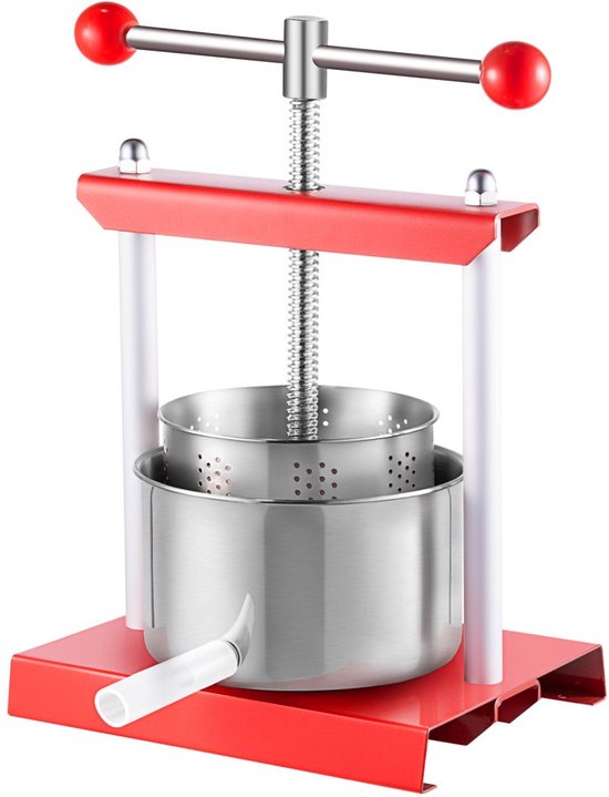 Fruitpers Wijnpers 2 L Handmatige Sapcentrifuges Wortel Fruit Wijnpers met Twee Vaten en Een Filterzak Geschikt voor het Persen van Kaas Fruit — afbeelding 5