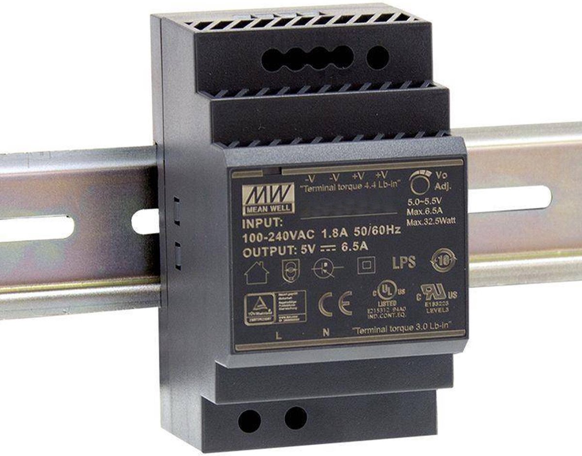 VOEDING - 1 UITGANG - 30 W - DIN-RAILMONTAGE - 12 V 2 A - VOOR INDUSTRIEEL GEBRUIK