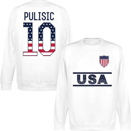 Verenigde Staten Team Pulisic 10 (Independence Day) Sweater - Wit - XL
