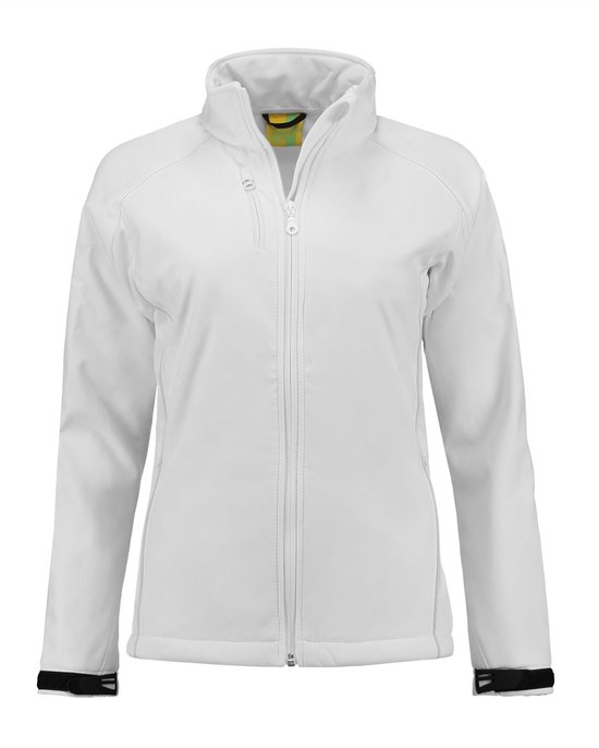 Lemon & Soda Softshell jacket voor dames in de kleur wit in de maat L.