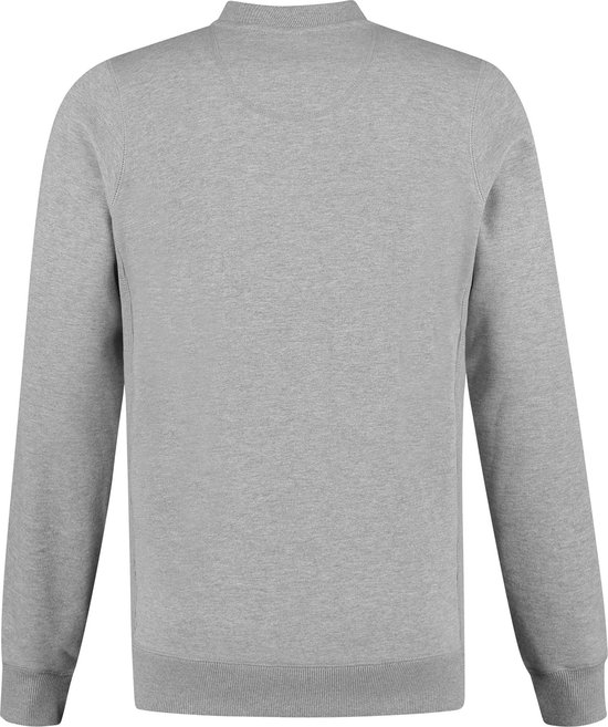 Lemon & Soda Heavy sweater cardigan unisex in de kleur grey heather in de maat 3XL.