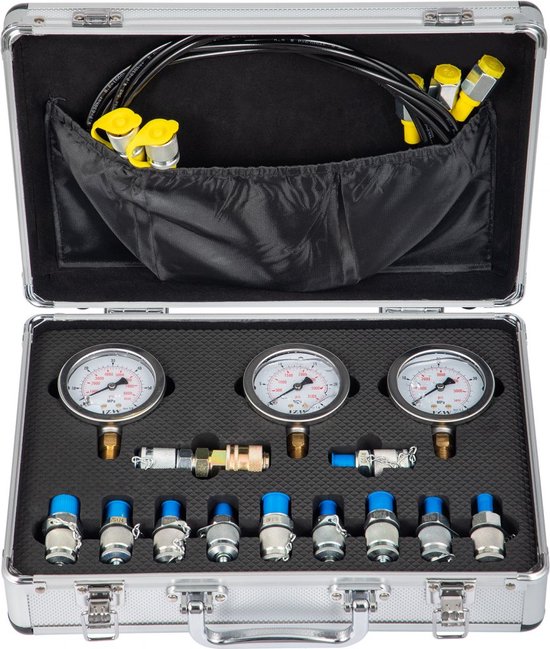 Foto: Hydraulische manometer test kit graafmachine draagbare tester 8600psi