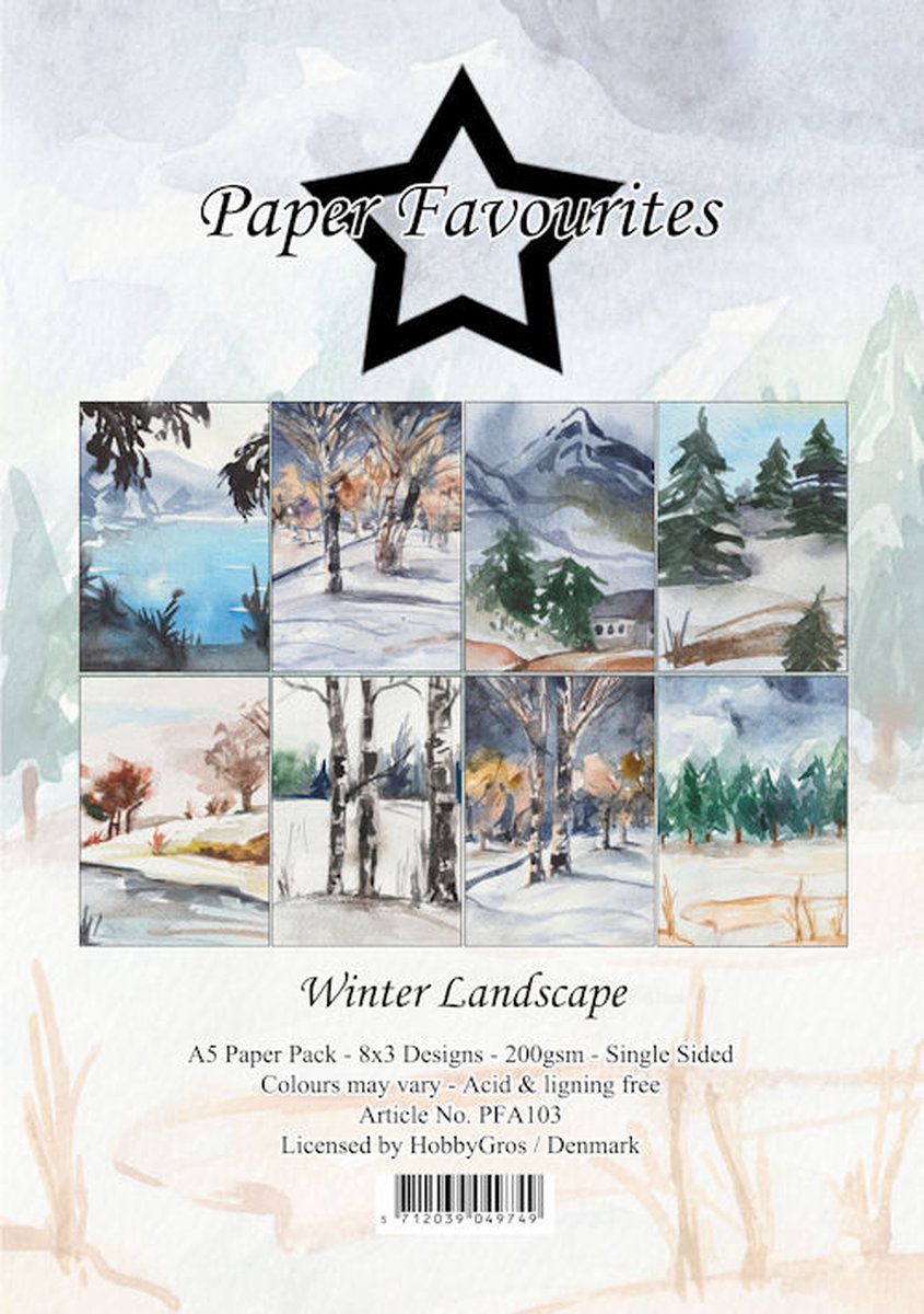 Paper Favourites A5 Winter Landscape