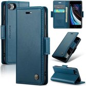 CaseMe Wallet Case met RFID Bescherming en Magneetsluiting voor iPhone 7 / 8 / SE 2020 / SE 2022 _ Blauw
