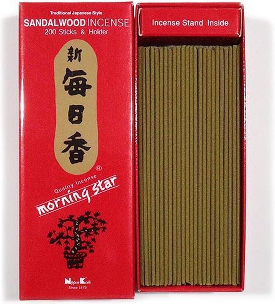 Nippon Kodo Morning Star - Sandalwood - Sandelhout - Japanse wierook - XL-pack - 200 stokjes