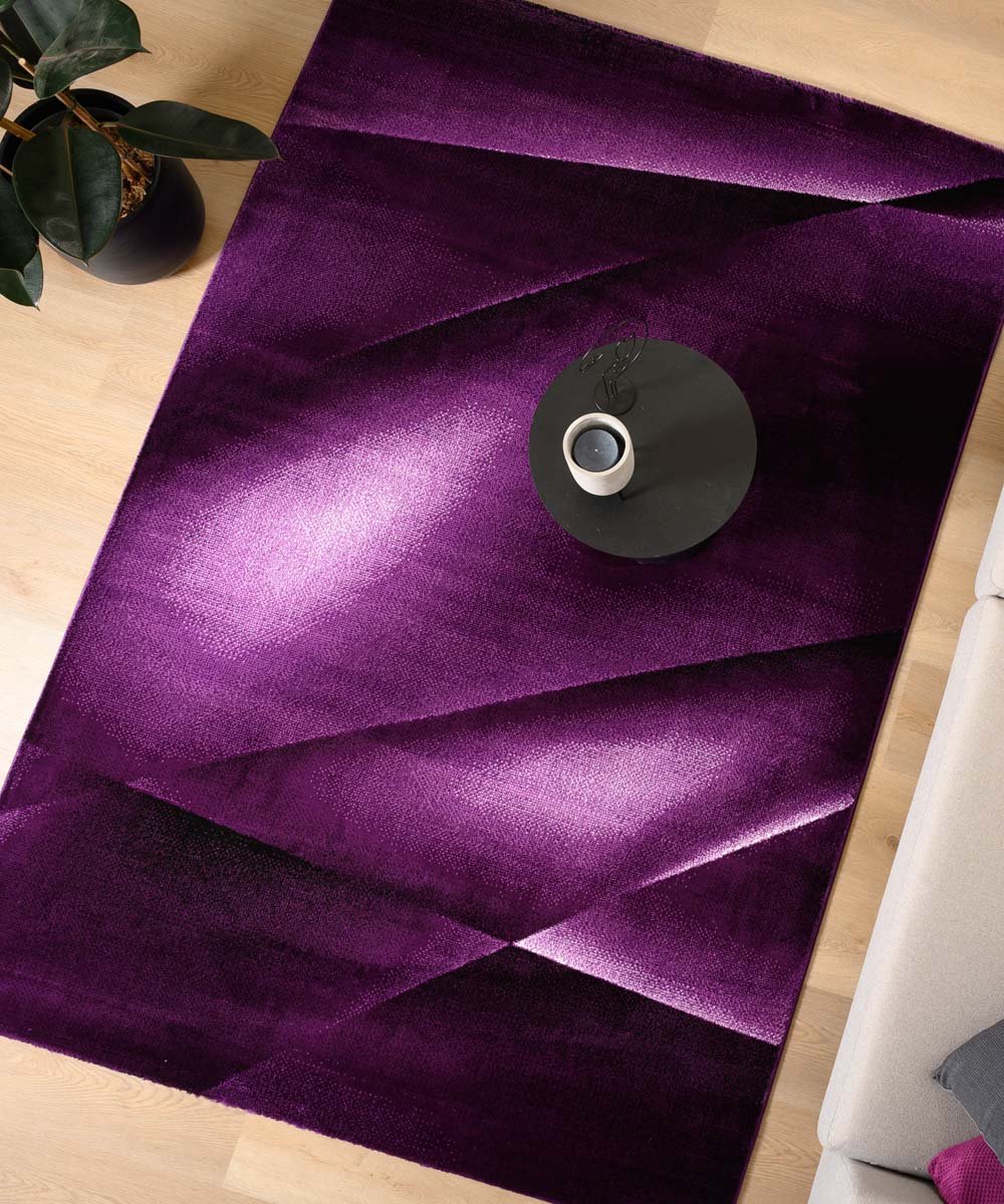 Abstracte loper - Vision paars 80x300