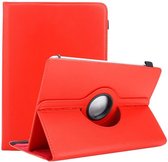 Cadorabo Tablet Hoesje geschikt voor Alcatel 1T (10 inch) in ROOD - 360 graden beschermhoes van imitatieleer met standfunctie en elastische band