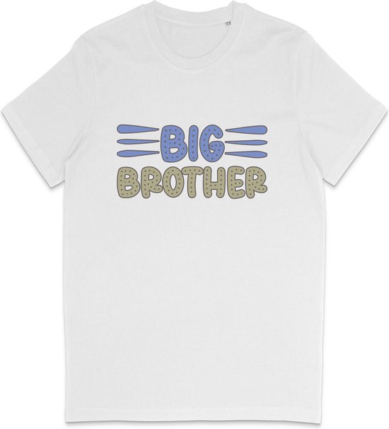 T-Shirt Garçons Avec Texte : Big Brother - Big Brother - Wit - Taille 92