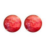Clip oorbellen-Flamming rood-2 cm-Geen gaatjes-Charme Bijoux